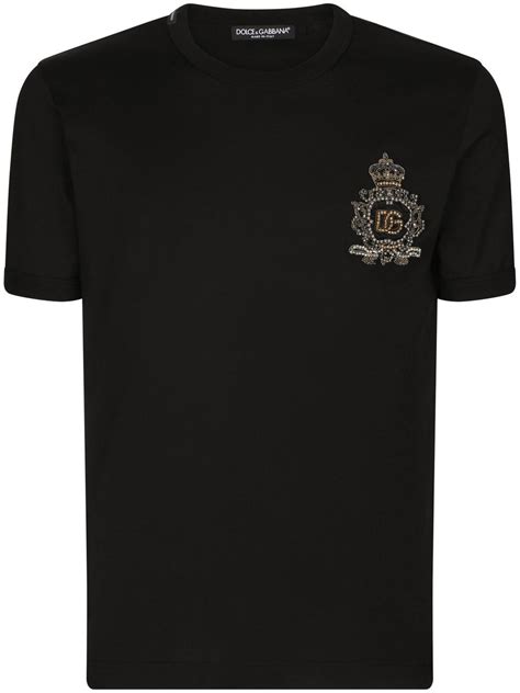 dolce gabbana military t shirt|Cotton shirt with heraldic patch .